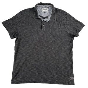 Flag & Anthem Dry Goods Supply Mens Grey Polo Shirt Sz Large - 22" pit to pit 27